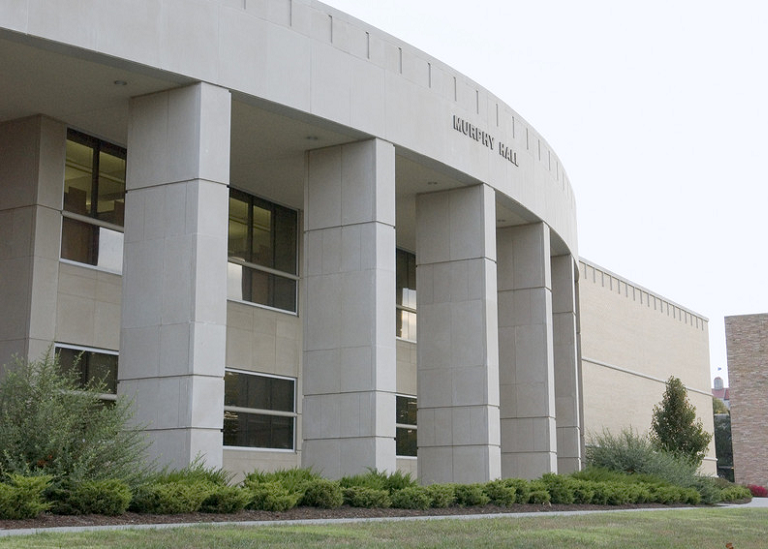 Large columns on south side of Murphy Hall