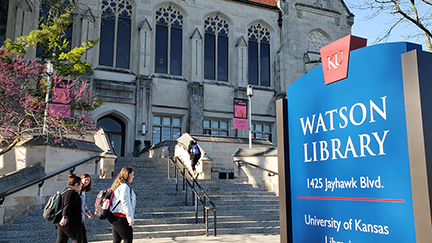 Students, faculty and staff all benefit from the resources and programs possible through KU Libraries, whether at one of its many buildings, such as Watson Library, or through online search and database tools. 
